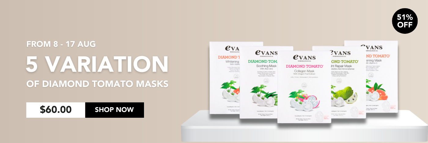 Evans Diamond Tomato Mask 5-for-$60 this SG60 Sale